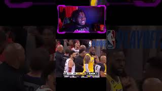 Lakers Fan Reacts To LeBron James shoves Aaron Gordon as they get into altercation #shorts