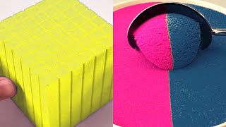 Oddly Satisfying Kinetic Sand Compilation  l  Tingly and Satisfying Colorful Kinetic Sand ASMR Video