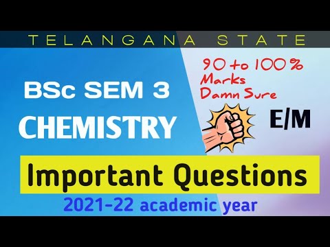 BSc SEM 3 Chemistry Important Questions| Degree Chemistry @Baburao Sir ...