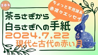 茶うさぎから白うさぎへの手紙 2024「204. 現代と古代の赤い月」