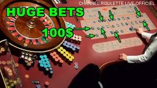 WATCH HUGE BETS 100$ IN ROULETTE FANTASTIC IN REAL CASINO EXCLUSIVE OF 04/01/2025