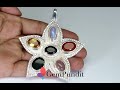 large flower pendant customer made by gempundit silverpendant gemstones jewellery