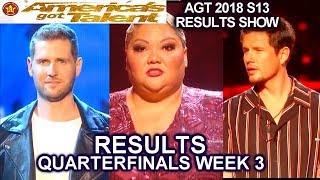 RESULTS QUARTERFINALS 3 Michael Ketterer Rob Lake Christina Wells America's Got Talent 2018 AGT