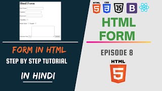 Html Tutorial : Forms & Input Tags in Html | Full Stack Web Development #8