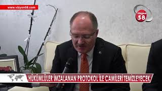 HÜKÜMLÜLER İMZALANAN PROTOKOL İLE CAMİLERİ TEMİZLEYECEK