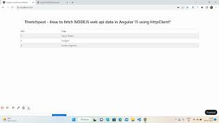How to fetch NODEJS web api data in Angular 15 using HttpClient?