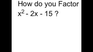 Factor x^2 - 2x - 15