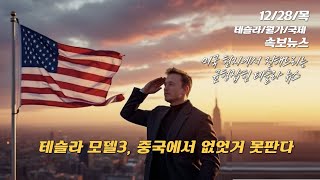 [속보/12/28/토] 테슬라 모델3 중국에서 없어서 못판다. 머스크의 FSD 자신감, 9년안으로 90%는 모두 자율주행차가 될 것이다. 권도형 미국으로 송환 결정