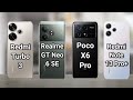 Redmi Turbo 3 Vs Realme GT Neo 6 SE Vs Poco X6 Pro Vs Redmi Note 13 Pro Plus | SB Tech