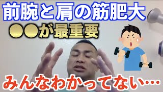 前腕と肩を筋肥大させるには？全然成長しない。太くならない人は、〇〇が足りていない！【山岸秀匡】#16