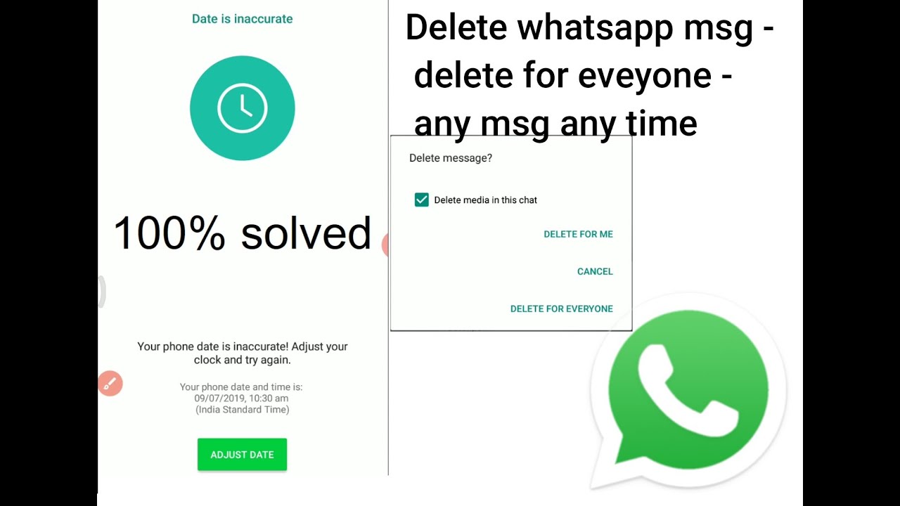 Whatsapp Trick || Delete For Everyone || Whatsapp Error || Inaccurate ...