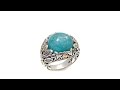 Bali Designs Amazonite 2Tone Sterling Silver Ring