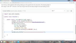 How to solve Java Output Formatting problem in Hackerrank