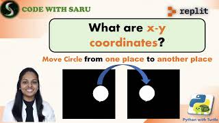 Move Circle ⚪ from one place to another using coordinates 🏁 | Python 🐍with Turtle 🐢 - Replit