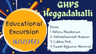 GHPS Heggadahalli. Educational Excursion on 16/12/2023.