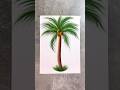 Easy Way to Draw a Palm Tree 🌴