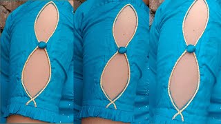 पतली डोरी से बाजू में बिल्कुल आसान तरीके से डिजाइन बनाये  new style Baju design #vssfashion