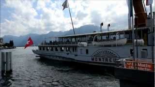 Dampfschiff La Suisse, Simplon, Montreux, Rhone auf dem Genferesee