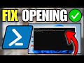 How To Fix Windows PowerShell Not Opening / Working