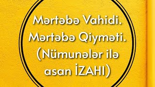 MƏRTƏBƏ VAHİDİ, MƏRTƏBƏ QİYMƏTİ. Böyük ədədlərin rahat oxunması üsulu