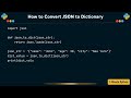 How to Convert JSON to Dictionary