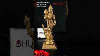 Bhunes Bronze Panchaloha Lord Kartikeya Idol,Karthikeyan Silai, 10 Inch BHU3282A