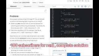 Zero String codechef solution || starters 76 codechef #solution || 1st feb 2023