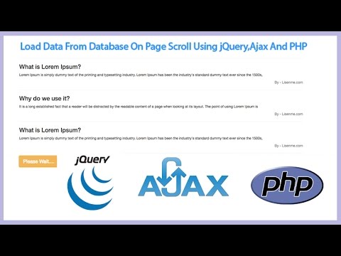 Auto Load Data On Page Scroll Using JQuery Ajax PHP From MySQL - YouTube