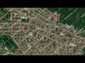 zoom earth from space to the city surdulica in the country serbia