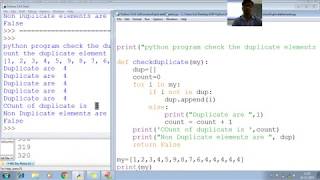 84 Python List find duplicate element Python Programming Tutorial for Beginner to Advance With Sourc