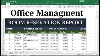 reservation report in hotel