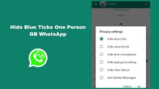 Hide Blue Tick for One Person GB WhatsApp || Disable 1 Person Blue Tick||GB Settings