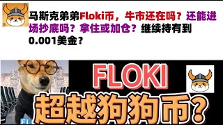 马斯克弟弟Floki币，牛市还在吗？还能进场抄底吗？拿住或加仓？继续持有到0.001美金？#Floki币#马斯克弟弟发行币#Floki币行情分析！