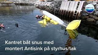 Antisink live på Hitra hos Kaasbøll Boats