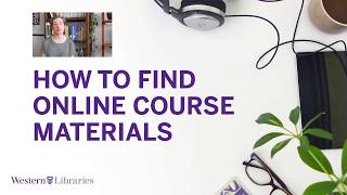 How to Find Online Course Materials