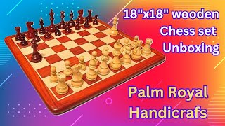 Palm  royal handicrafts 18"x18" inch Wooden chess board set