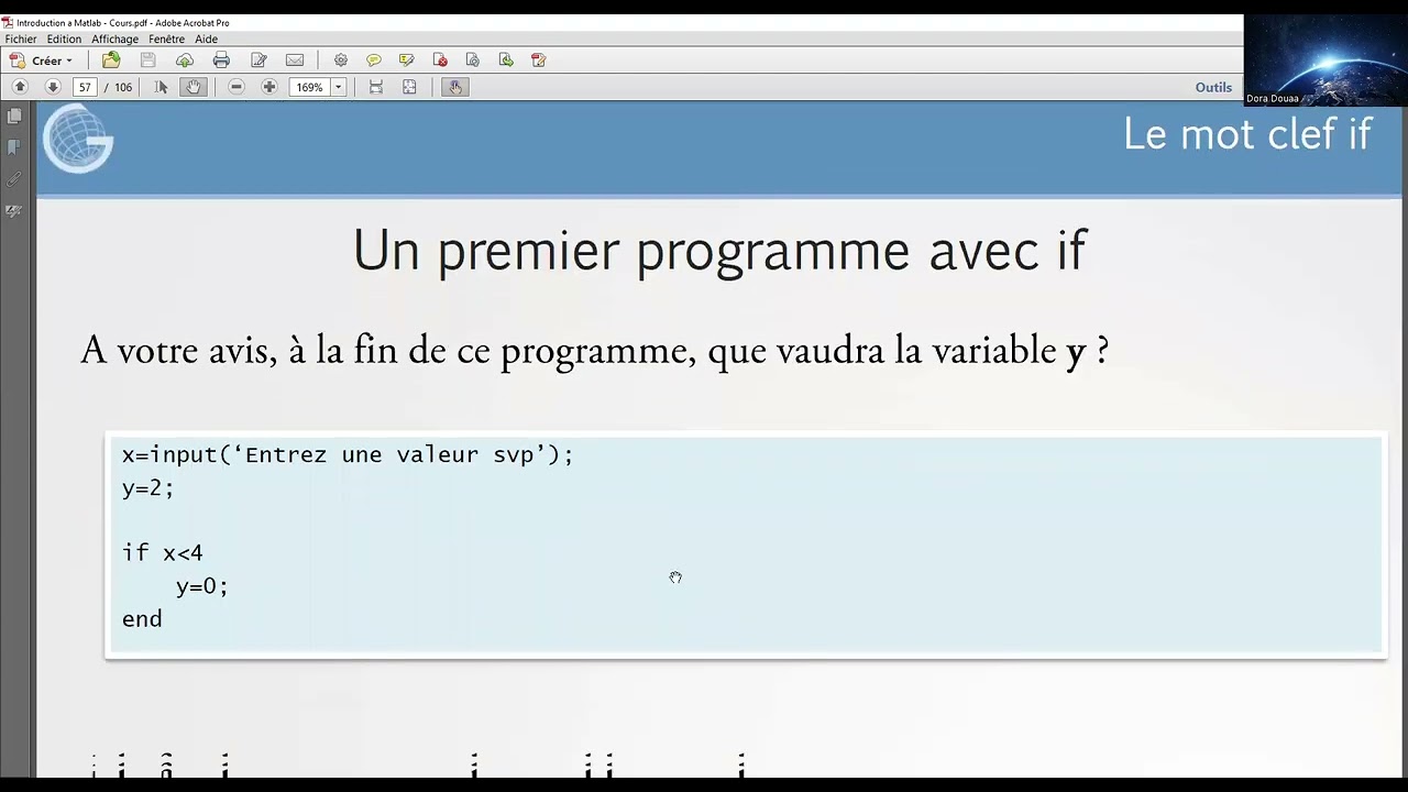 Filtrage & Concaténation De Matrices ''mot Clef If Et Elseif'_matlab_04 ...