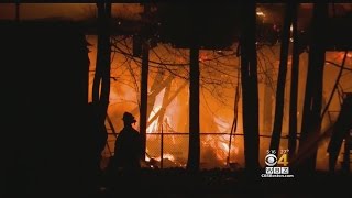 Massive Fire Destroys Warehouse In Rockland