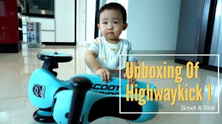 The Unboxing of Scoot \u0026 Ride Highwaykick 1 2-in-1 kickboard/ kickboard with a seat | Clever Mobility