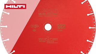 Diamond Cutting: Hilti SPX metal-cutting Diamond Blade