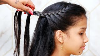 Beautiful Hairstyle For Medium Hair | School/College Hairstyle For Girls | Kids Hairstyles