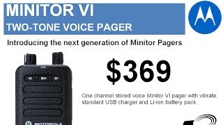 Motorola Minitor VI (6) pagers $369 each a short overview