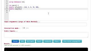 How to copy/duplicate an array (C++ programming tutorial ) - Computer Aided Analysis