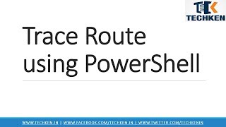 How to Trace Route Remote Computer using Powershell