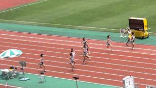 ２０１１年７月１６日熊本県国体予選『少年女子A１００m』予選１組