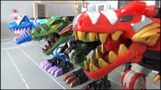Power Rangers Dino Thunder 3 Dinosaur Megazord Toys Transformation 파워레인저 다이노썬더 3대 공룡 로봇 장난감 변신
