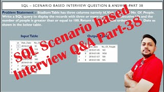 SQL Interview Questions and answers Part 38 | SQL Scenario based Interview Question and Answer