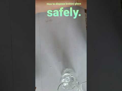 How do you dispose of broken glassware?