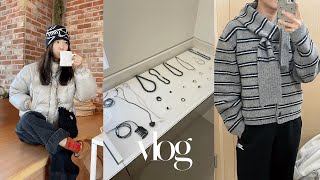 vlog. 1월의 일상 브이로그 | 계속되는 언박싱 .한남동 투어, 리빙샵 , 인테리어 | 겨울 코트 추천 , 카멜코트 직장인룩, 출근룩 | BFD, 시엔느,디자이너브랜드