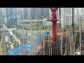 terex at work tower crane building construction hongkong